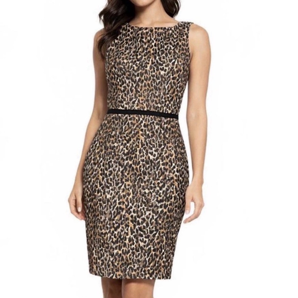 LOFT Ann Taylor Leopard Print Sleeveless Dress Petite 00P